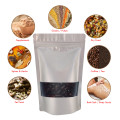 70g Window Silver Matt Stand Up Pouch/Bag with Zip Lock [SP2] (100 per pack)