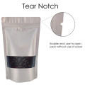70g Window Silver Matt Stand Up Pouch/Bag with Zip Lock [SP2] (100 per pack)