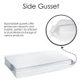 10kg 360x730mm White Matt Side Gusset Pouch/Bag (100 per pack)