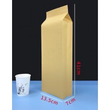 1kg 135x410mm Kraft Paper Side Gusset Pouch/Bag (100 per pack)