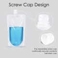 250ml Clear / Clear Screw Cap 15mm Spout Pouches (100 per pack)