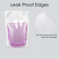 1 Litre Clear / Clear Screw Cap 15mm Spout Pouches with Handle (100 per pack)