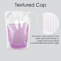 1 Litre Clear / Clear Screw Cap 15mm Spout Pouches with Handle (100 per pack)