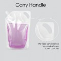 1 Litre Clear / Clear Screw Cap 15mm Spout Pouches with Handle (100 per pack)
