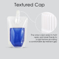 100ml Clear / Clear Screw Cap 8.6mm Spout Pouches (100 per pack)