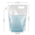 3 Litre Clear / Clear Screw Cap 22mm Spout Pouches with Handle (100 per pack)