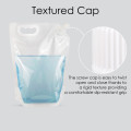 3 Litre Clear / Clear Screw Cap 22mm Spout Pouches with Handle (100 per pack)