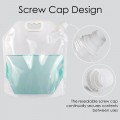 5 Litre Clear / Clear Screw Cap 22mm Spout Pouches with Handle (100 per pack)