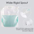 5 Litre Clear / Clear Screw Cap 22mm Spout Pouches with Handle (100 per pack)