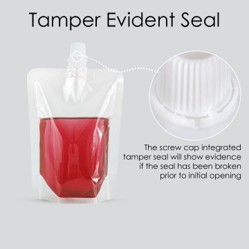 500ml Clear / Clear Screw Cap 8.6mm Spout Pouches (100 per pack)