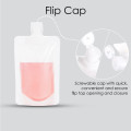 100ml Clear / Clear Matt Flip Cap 16mm Spout Pouches (100 per pack)