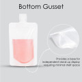 100ml Clear / Clear Matt Flip Cap 16mm Spout Pouches (100 per pack)