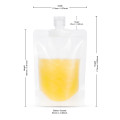 200ml Clear / Clear Matt Flip Cap 16mm Spout Pouches (100 per pack)