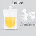 200ml Clear / Clear Matt Flip Cap 16mm Spout Pouches (100 per pack)