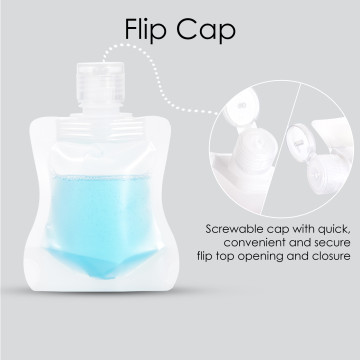 30ml Clear / Clear Matt Flip Cap 16mm Spout Pouches (100 per pack)