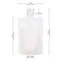 50ml Clear / Clear Matt Flip Cap 16mm Spout Pouches (100 per pack)