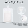 50ml Clear / Clear Matt Flip Cap 16mm Spout Pouches (100 per pack)