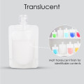 50ml Clear / Clear Matt Flip Cap 16mm Spout Pouches (100 per pack)