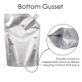 1 Litre Silver Matt Spout Pouches with Handle (100 per pack)