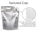 2 Litre Silver Matt Spout Pouches with Handle (100 per pack)