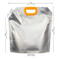 5 Litre Silver Matt Spout Pouches with Handle (100 per pack)