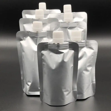[SAMPLE] 1 Litre Silver Matt Spout Pouches