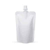 100ml White Shiny Spout Pouches (100 per pack)