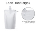 100ml White Shiny Spout Pouches (100 per pack)