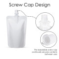 100ml White Shiny Spout Pouches (100 per pack)