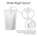 100ml White Shiny Spout Pouches (100 per pack)