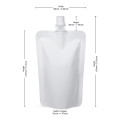 100ml White Shiny Spout Pouches (100 per pack)