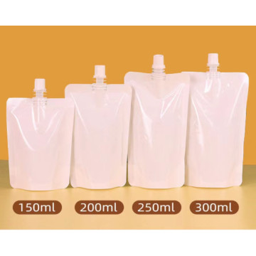 [SAMPLE] 200ml White Shiny Spout Pouches