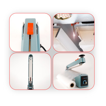 TEW 200mm Metal Body Impulse Heat Sealer With Cutter (1 per pack)