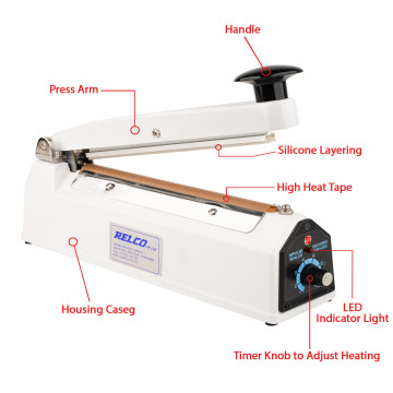 TEW 200mm Metal Body Impulse Heat Sealer (1 per pack)