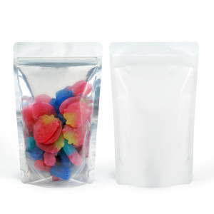 2kg Clear / White Shiny Stand Up Pouch/Bag with Zip Lock [SP10] (100 per pack)