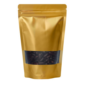 70g Window Gold Matt Stand Up Pouch/Bag with Zip Lock [SP2] (100 per pack)