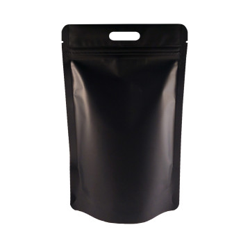 5kg Black Matt With Handle Stand Up Pouch/Bag with Zip Lock [SP8] (100 per pack)