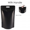 5kg Black Matt With Handle Stand Up Pouch/Bag with Zip Lock [SP8] (100 per pack)