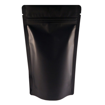 180 x 190+ 80mm Black Matt Stand Up pouch (1 per pack)
