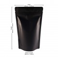 5kg Black Matt Stand Up Pouch/Bag with Zip Lock [SP8] (100 per pack)