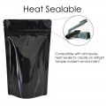 5kg Black Shiny Stand Up Pouch/Bag with Zip Lock [SP8] (100 per pack)