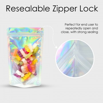 40g Clear / Holographic Stand Up Pouch/Bag with Zip Lock [SP1]