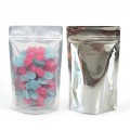 50g Clear / Silver Shiny Stand Up Pouch/Bag with Zip Lock [WP1]