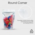 1kg Clear / White Shiny Stand Up Pouch/Bag with Zip Lock [SP6]