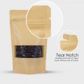 50g Window Kraft Paper Stand Up Pouch/Bag with Zip Lock [GP1] (100 per pack)