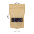 50g Window Kraft Paper Stand Up Pouch/Bag with Zip Lock [GP1] (100 per pack)