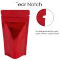 40g Red Shiny Stand Up Pouch/Bag with Zip Lock [SP1] (100 per pack)