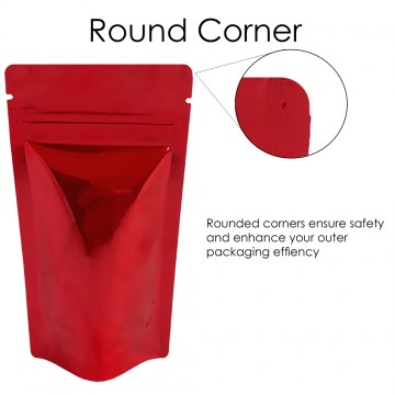 40g Red Shiny Stand Up Pouch/Bag with Zip Lock [SP1]