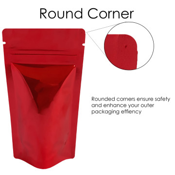 40g Red Shiny Stand Up Pouch/Bag with Zip Lock [SP1] (100 per pack)