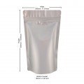 3kg Silver Matt Stand Up Pouch/Bag with Zip Lock [SP7] (100 per pack)